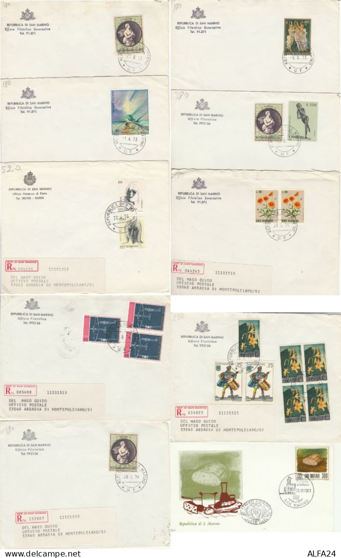 10 BUSTE SANMARINO COMMEMORATIVE (TX34 - Covers & Documents