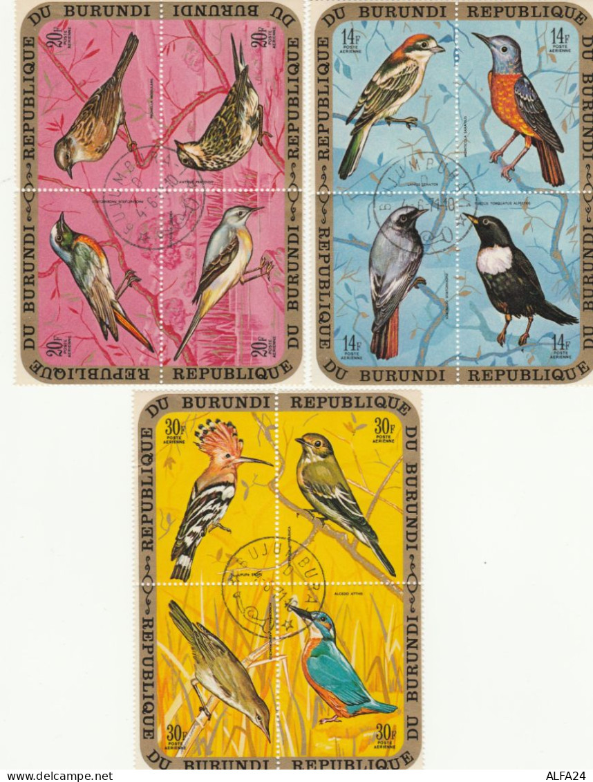 3 FOGLIETTI BURUNDI ANNULLATI  (TX9 - Used Stamps