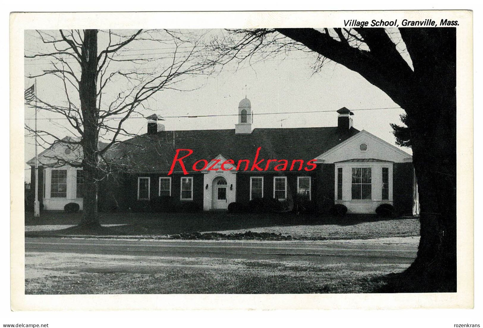 Rare Postcard Village School Granville, Massachusetts USA United States CPA - Springfield