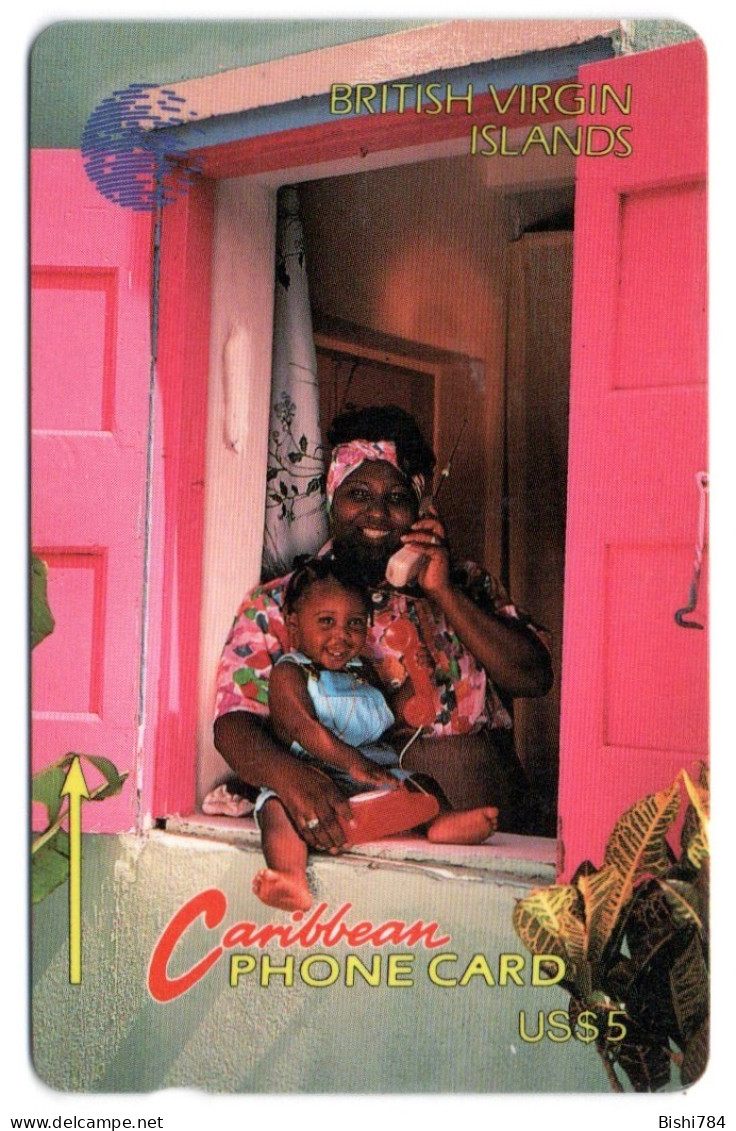 British Virgin Islands - Woman On Phone With Child  - 15CBVB - Islas Virgenes