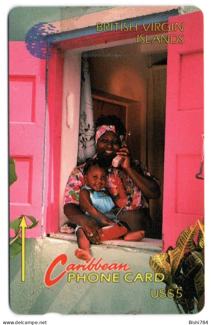British Virgin Islands - Woman On Phone With Child  - 18CBVA - Islas Virgenes