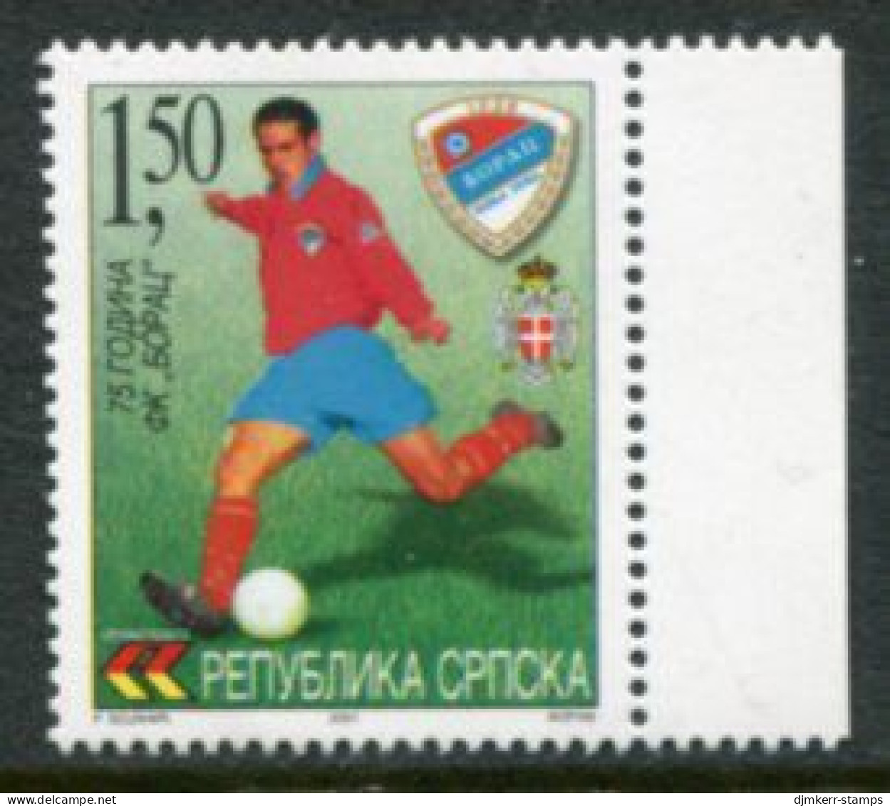 BOSNIAN SERB REPUBLIC 2001 Football Club Anniversary  MNH / **.  Michel 229 - Bosnien-Herzegowina