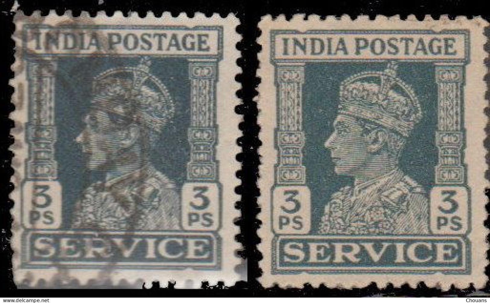 Inde Anglaise Service 1939. ~ S 105 (par 2) - 3 Ps.  George VI - 1936-47 Roi Georges VI