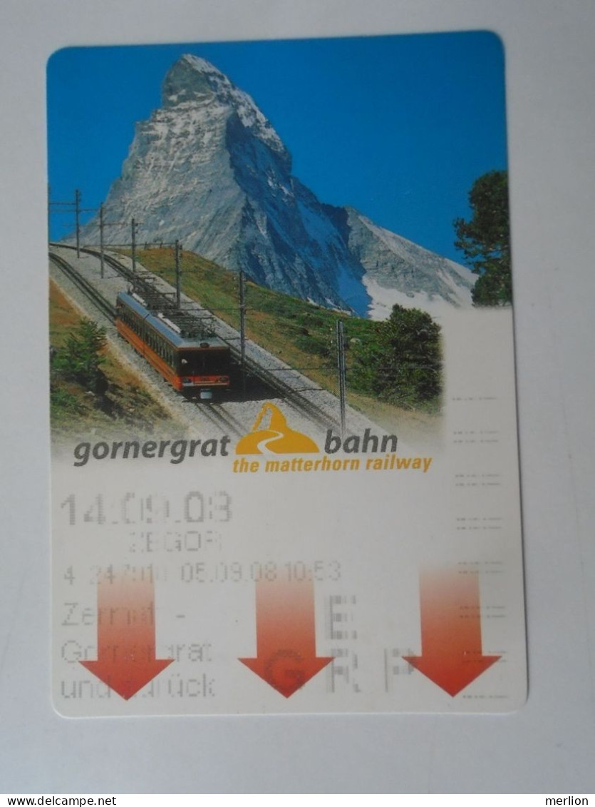 ZA476.12   Train Ticket  - Gornergrat Bahn - Matterhorn  2008 - Altri & Non Classificati