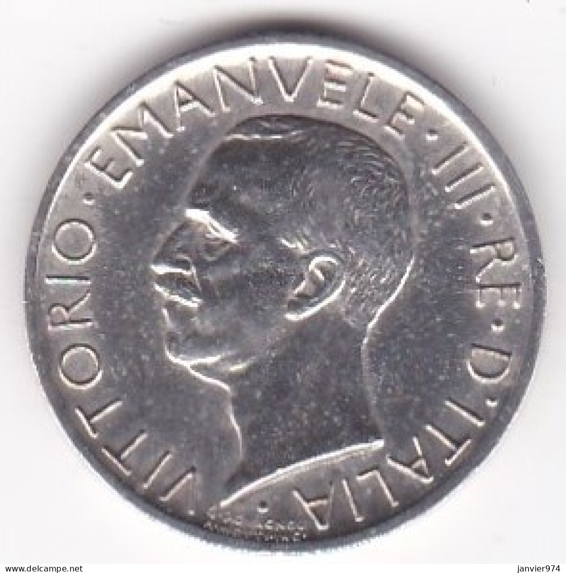 Italie . 5 Lire 1927 , 1 Rosette ( * FERT * ) . Vittorio Emanuele III. En Argent - 1900-1946 : Victor Emmanuel III & Umberto II