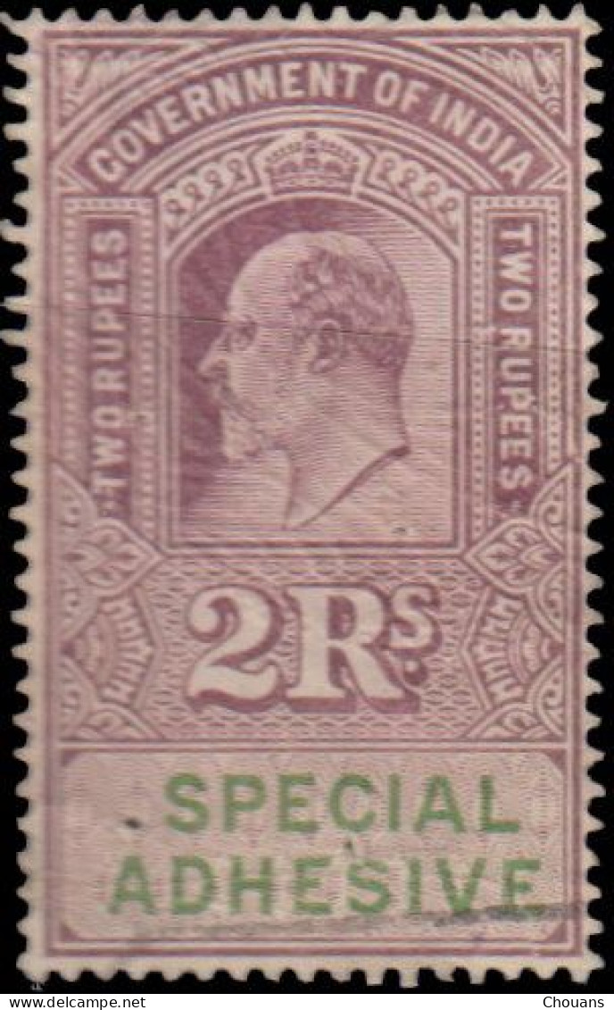 Inde Anglaise Spécial. ~ 2 R. Edouard VII - 1902-11 Roi Edouard VII