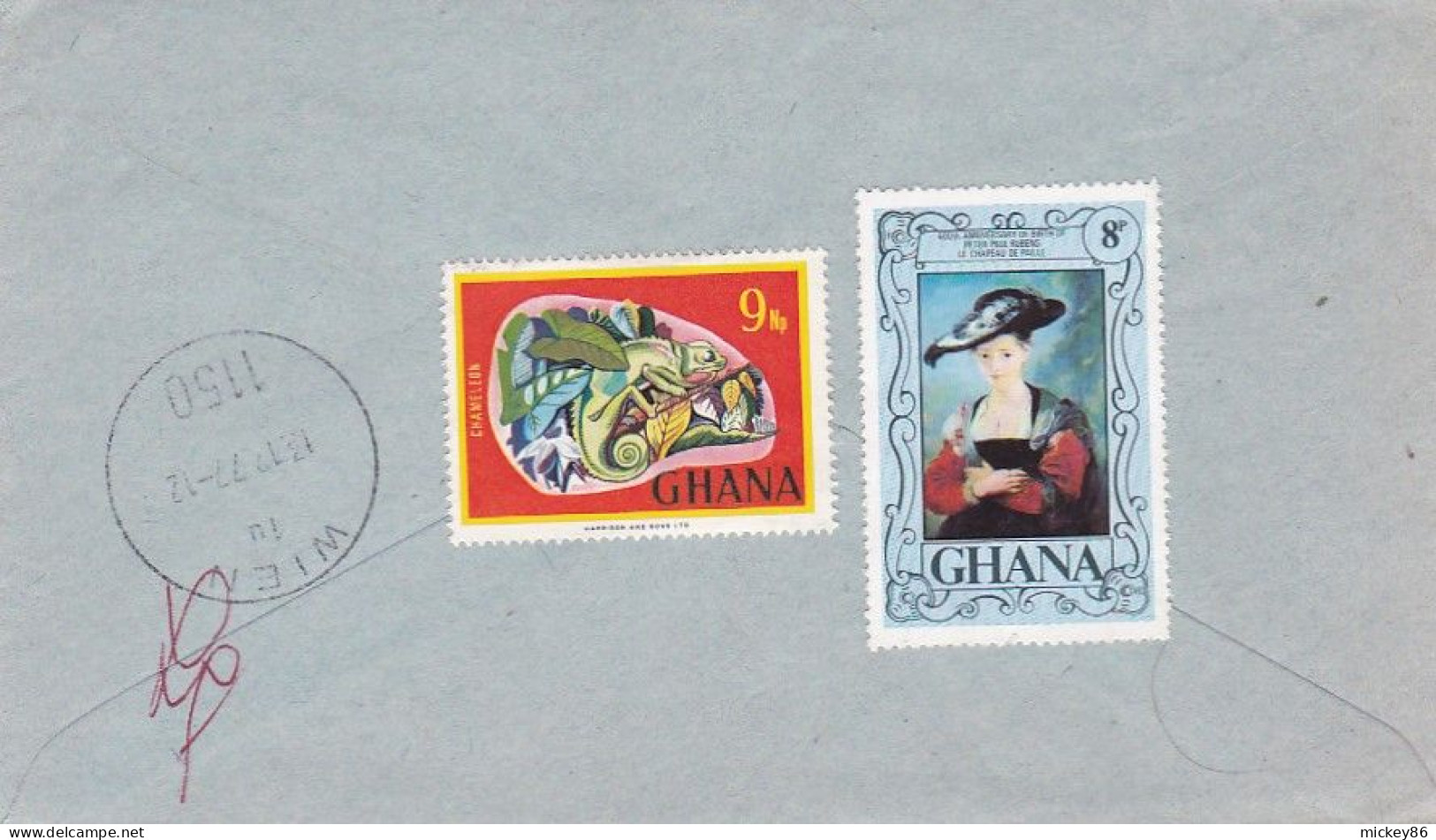 GHANA--1977- Lettre  Pour POITIERS-86 (France) ..timbres Sur Lettre...cachet WIEN-Autriche Au Verso - Ghana (1957-...)
