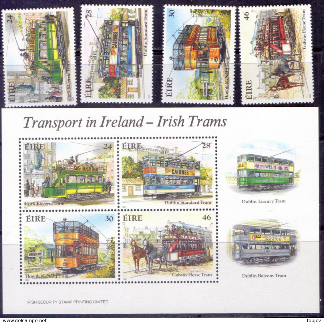 IRELAND - TRAMS - **MNH - 1987 - Tramways