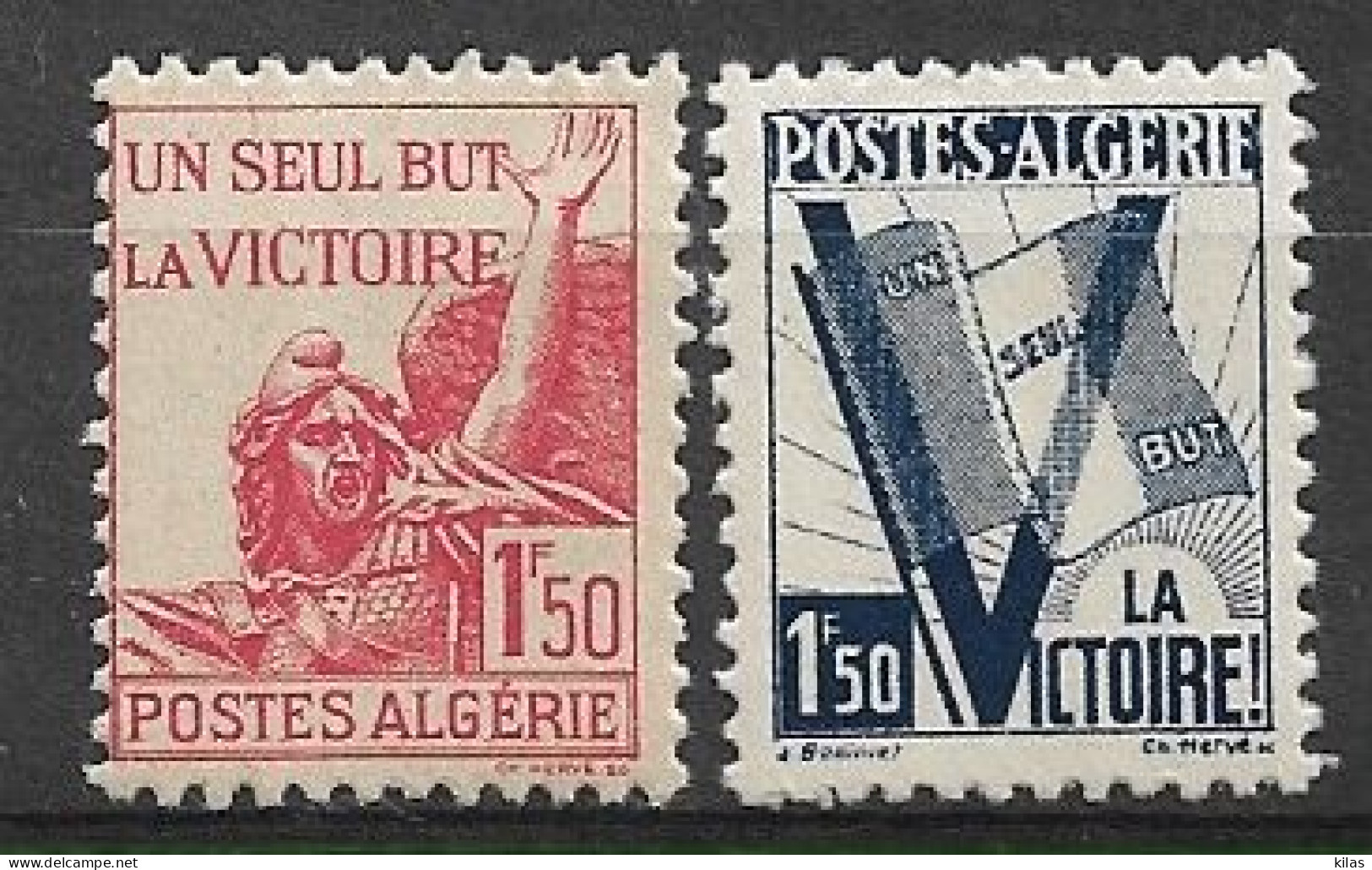 ALGERIA 1943 FOR VICTORY MNH - Oblitérés