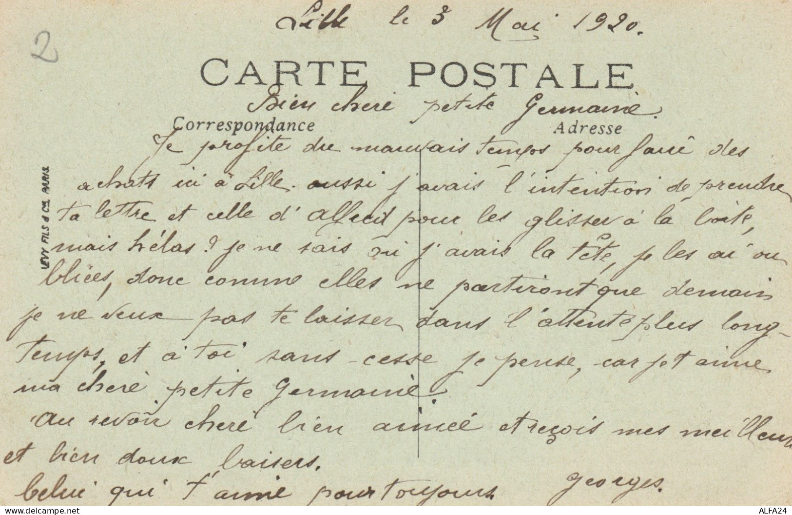 CARTOLINA NON VIAGGIATA 1920 LILLE FRANCIA (TY2148 - Lille