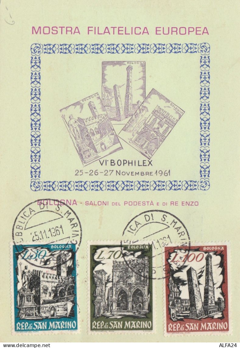 BUSTA  REP.SAN MARINO 1961 BOPHILEX (TY2233 - Cartas & Documentos