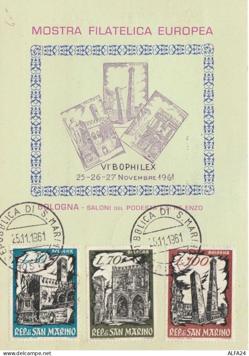 BUSTA  REP.SAN MARINO 1961 BOPHILEX (TY2232 - Storia Postale