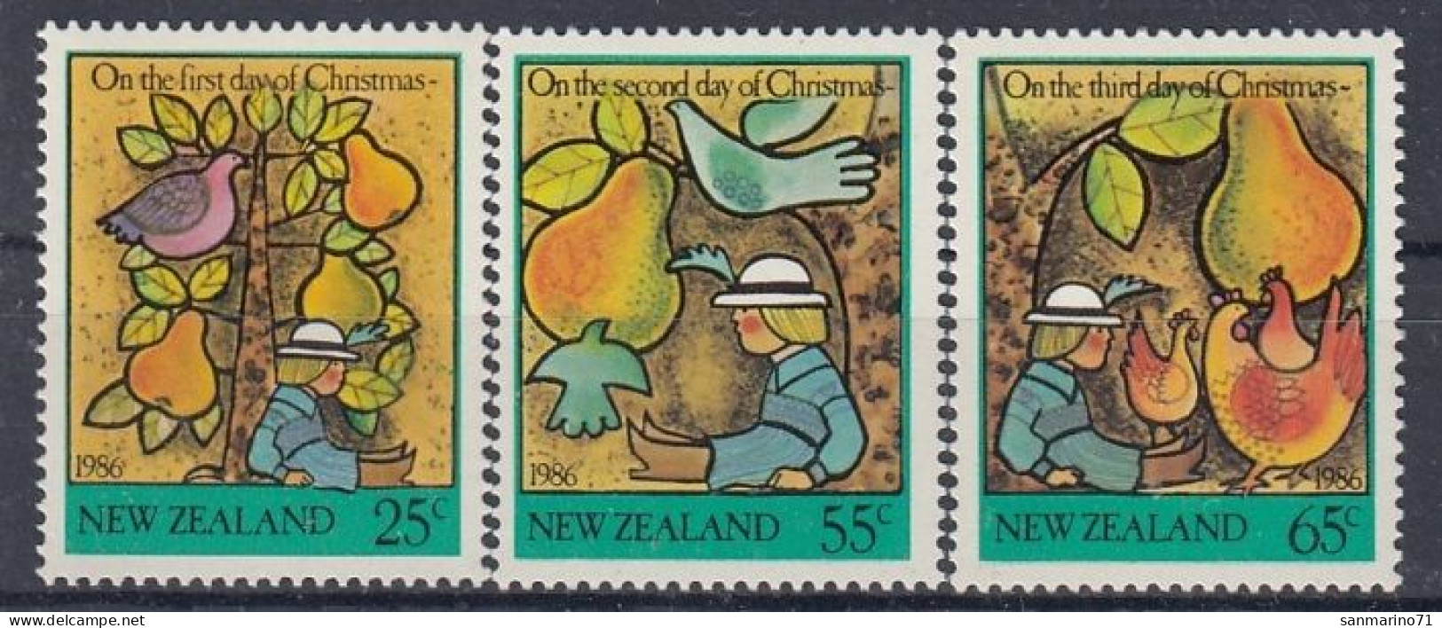 NEW ZEALAND 971-973,unused,Christmas 1986 - Ungebraucht