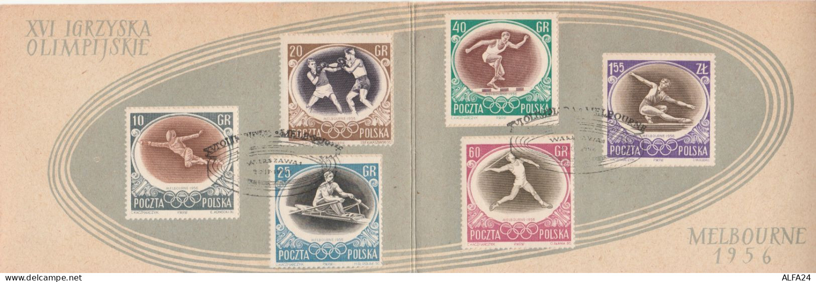 LIBRETTO SERIE POLONIA 1956  MELBOURNE 1956 OLIMPIADI (TY2270 - Covers & Documents