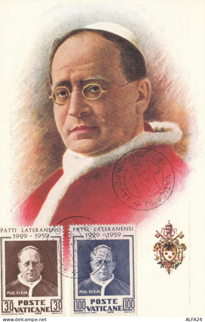 MAXIMIM CARD PATTI LATERANENSI 1959 VATICANO (TY1198 - Cartoline Maximum