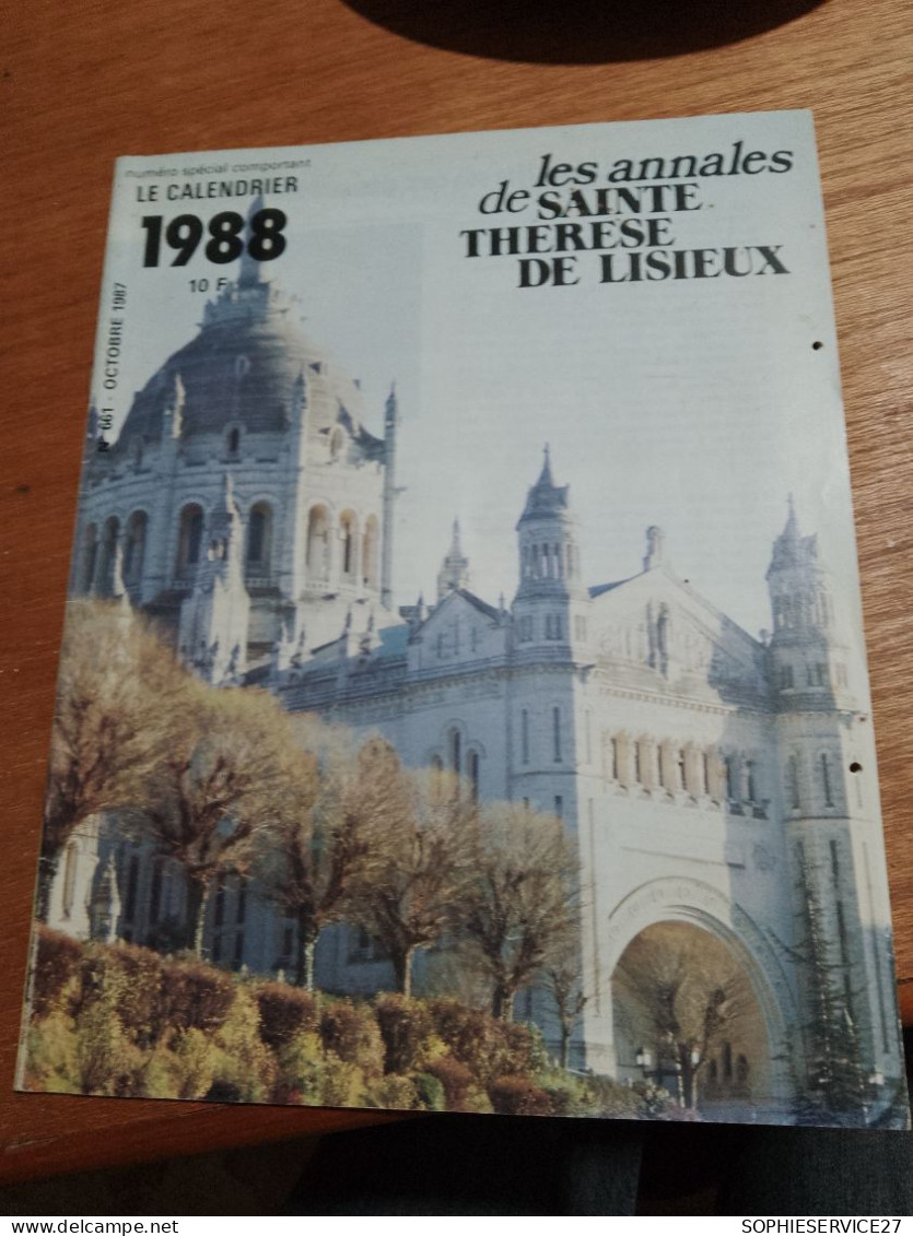 146 //  CALENDRIER 1988 LES ANNALES DE SAINTE THERESE DE LISIEUX - Big : 1981-90