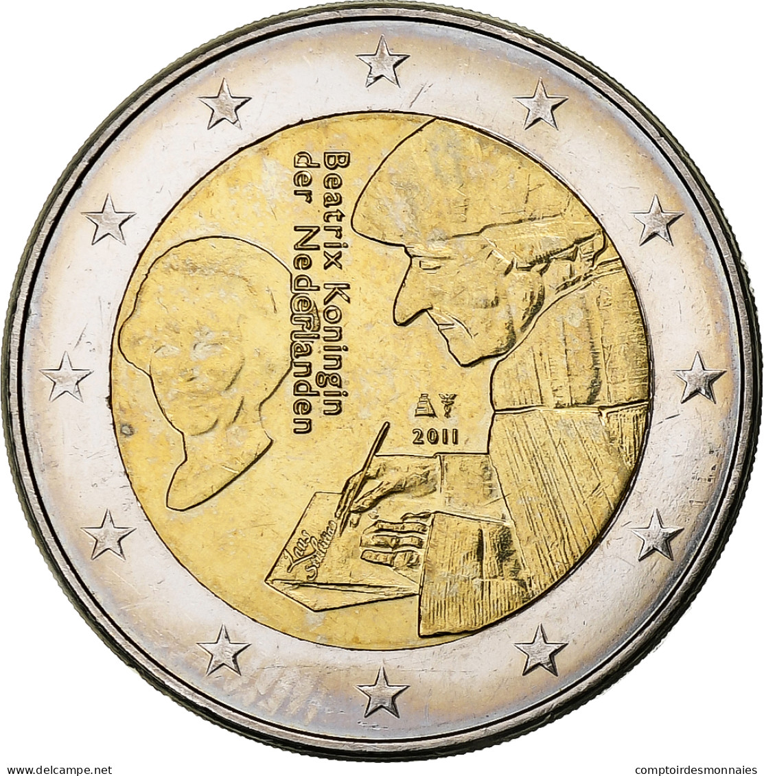 Pays-Bas, 2 Euro, L'Eloge De La Folie Par Erasme, 2011, Bruxelles, SUP - Niederlande