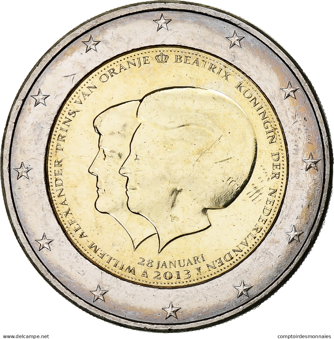 Pays-Bas, 2 Euro, Abdication De La Reine Béatrix, 2013, Utrecht, SUP - Niederlande