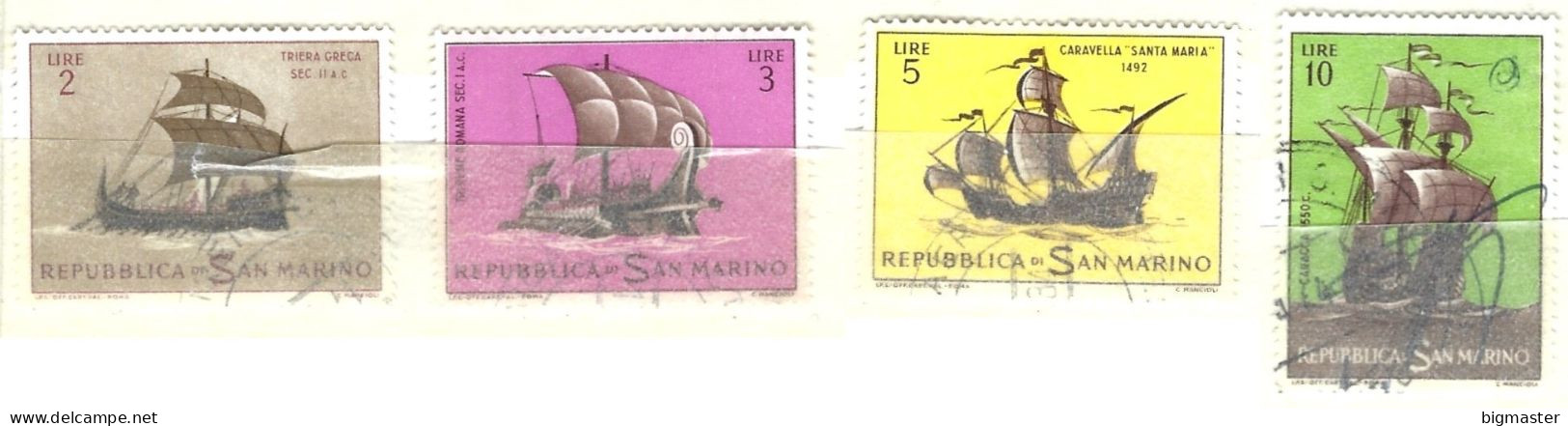 Rsm 1963 619-20 622-23 Navi Storiche Solo 4 Val Fu - Usati