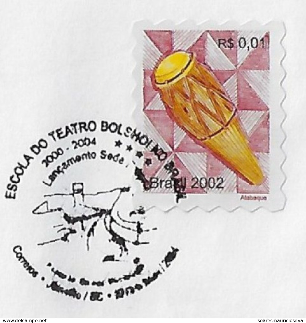 2004 Cover Commemorative Cancel 4 Years Of The Bolshoi Theater School In Brazil Launch Of Own Headquarters In Joinville - Brieven En Documenten