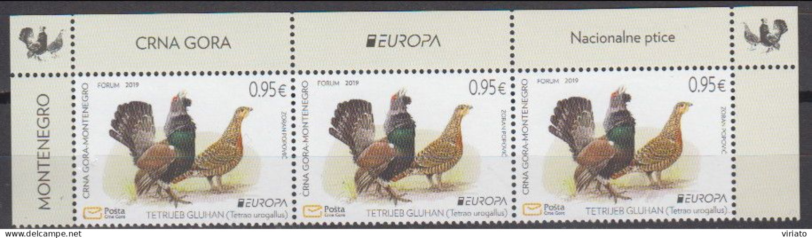 AVE117 - Montenegro 2019 (MNH) (Mi 431) - Western Capercaillie (Tetrao Urogallus) - Collections, Lots & Series