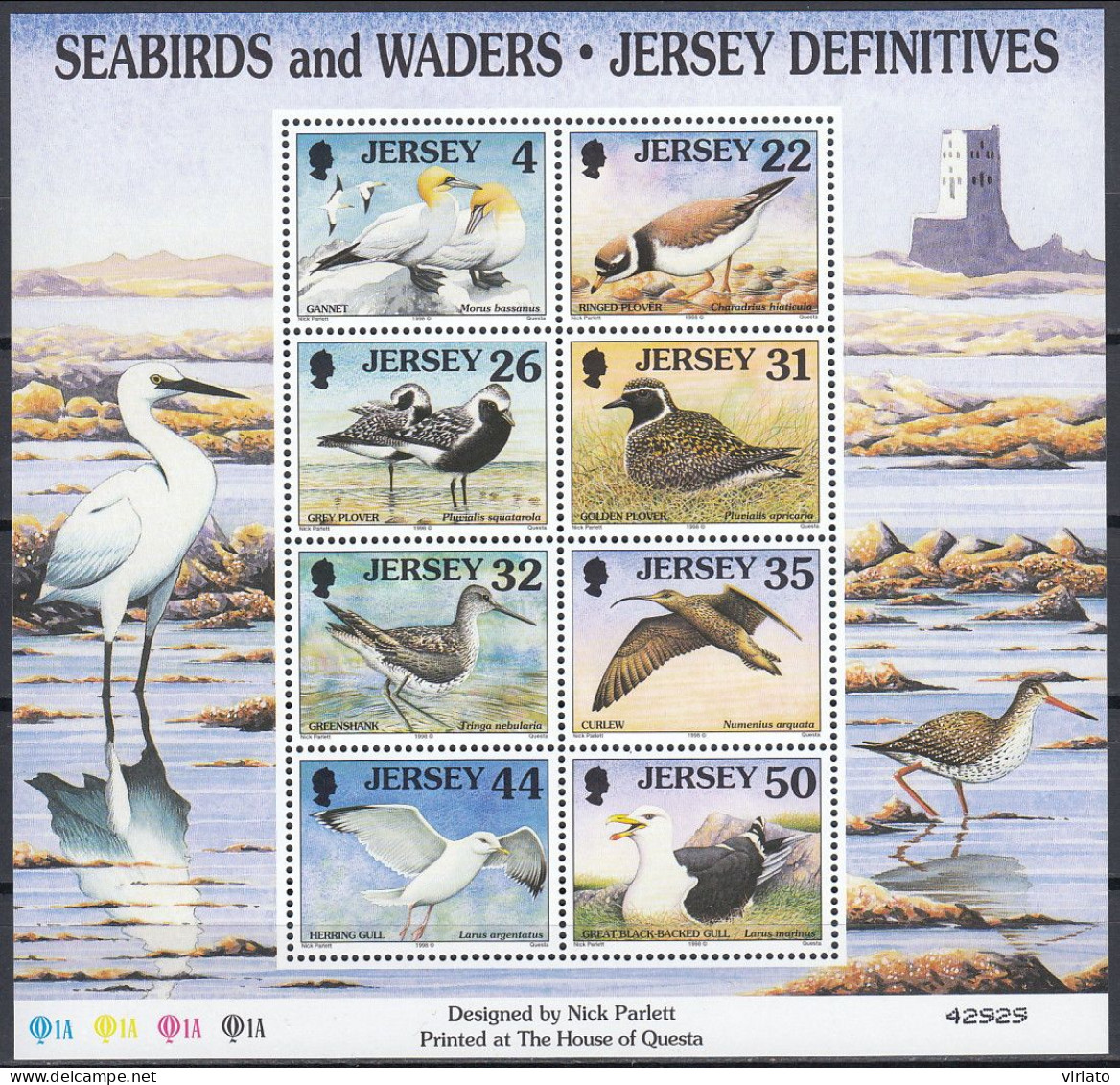 AVE054 - Jersey  1998 (MNH) (Mi BL19) - Morus Bassanus....Larus Marinus - Konvolute & Serien