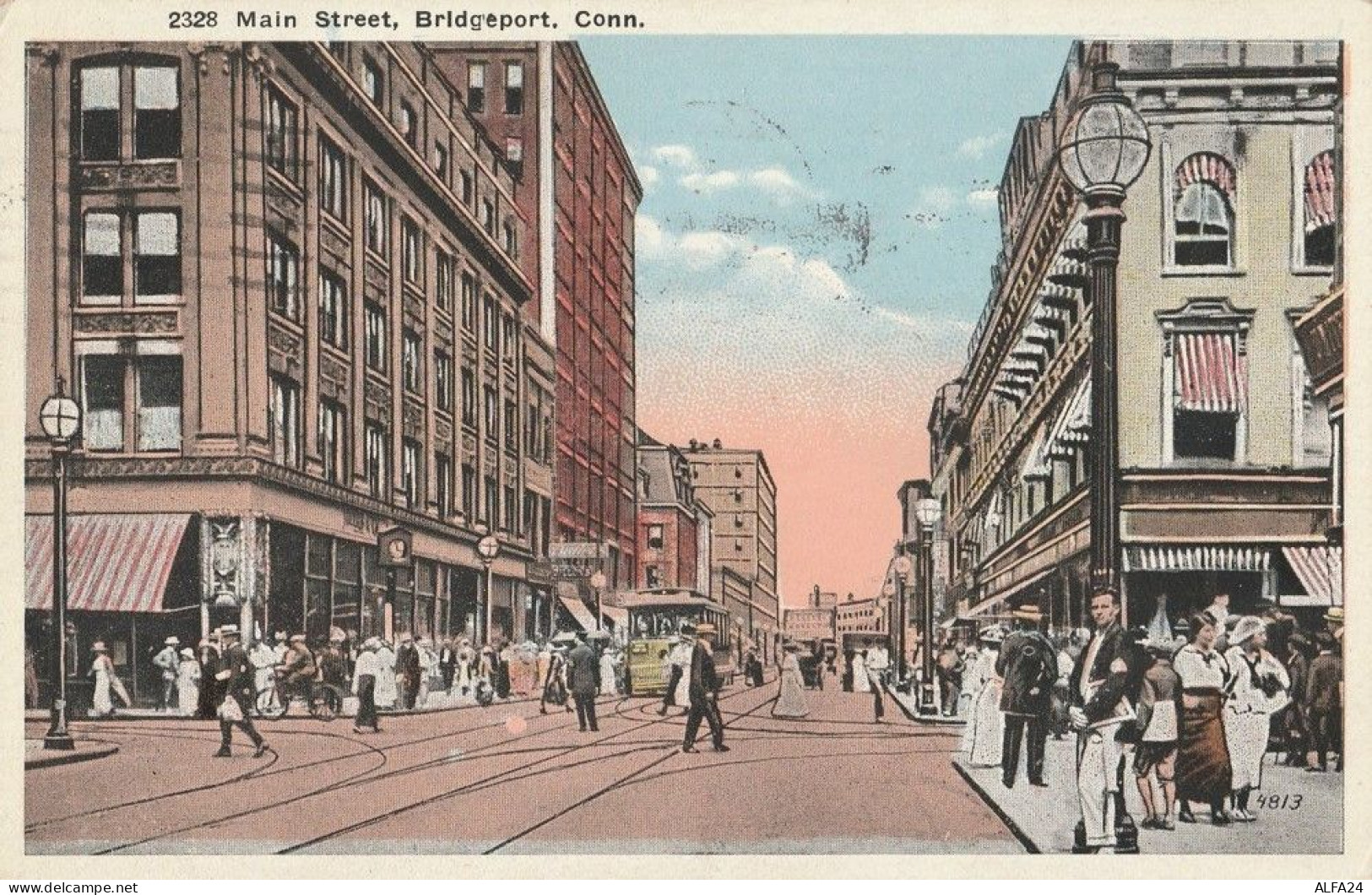 CARTOLINA VIAGGIATA 1923 - MAIN STREET , BRIDGEPORT, CONN. (VP229 - Bridgeport