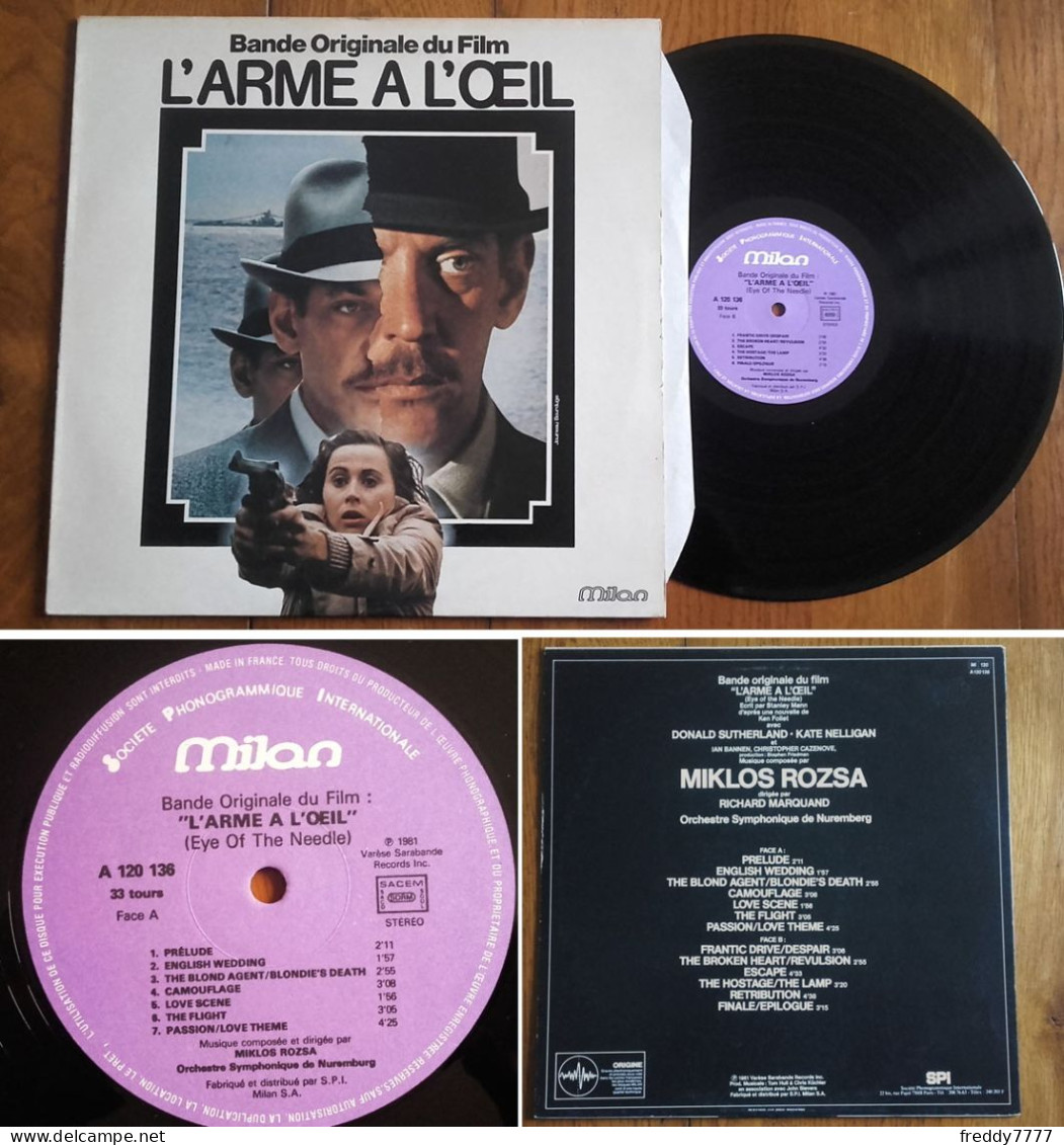 RARE French LP 33t RPM (12") BOF OST Bande Originale Film «L'ARME A L'OEIL» (1981) - Soundtracks, Film Music