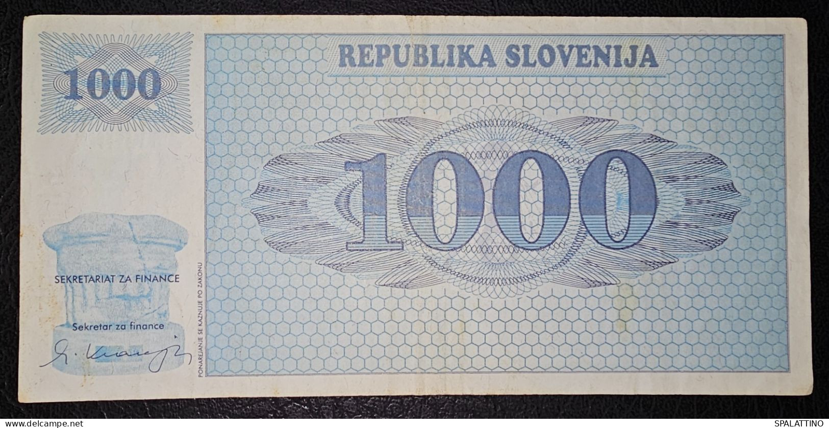 SLOVENIA- 1000 TOLARJEV 1990. - Slovenia