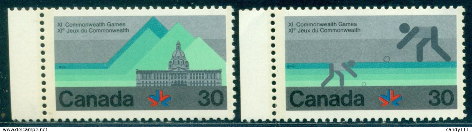 1978 Commonwealth Games, Edmonton,Bowling,Parliament Building,Canada,Mi.700,MNH - Boule/Pétanque