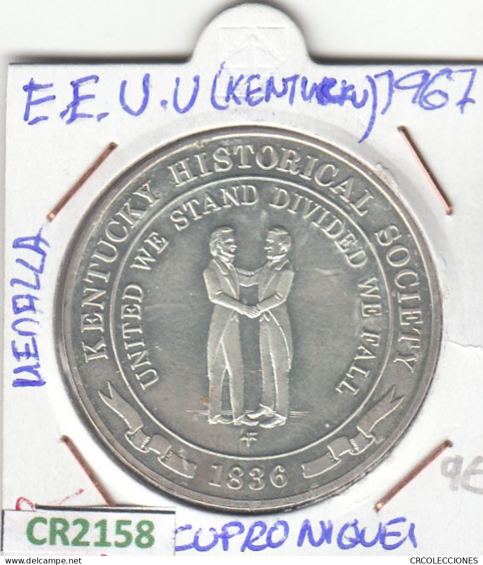 CR2158 MEDALLA EEUU 1967 KENTUCHY CUPRONIQUEL - Other & Unclassified