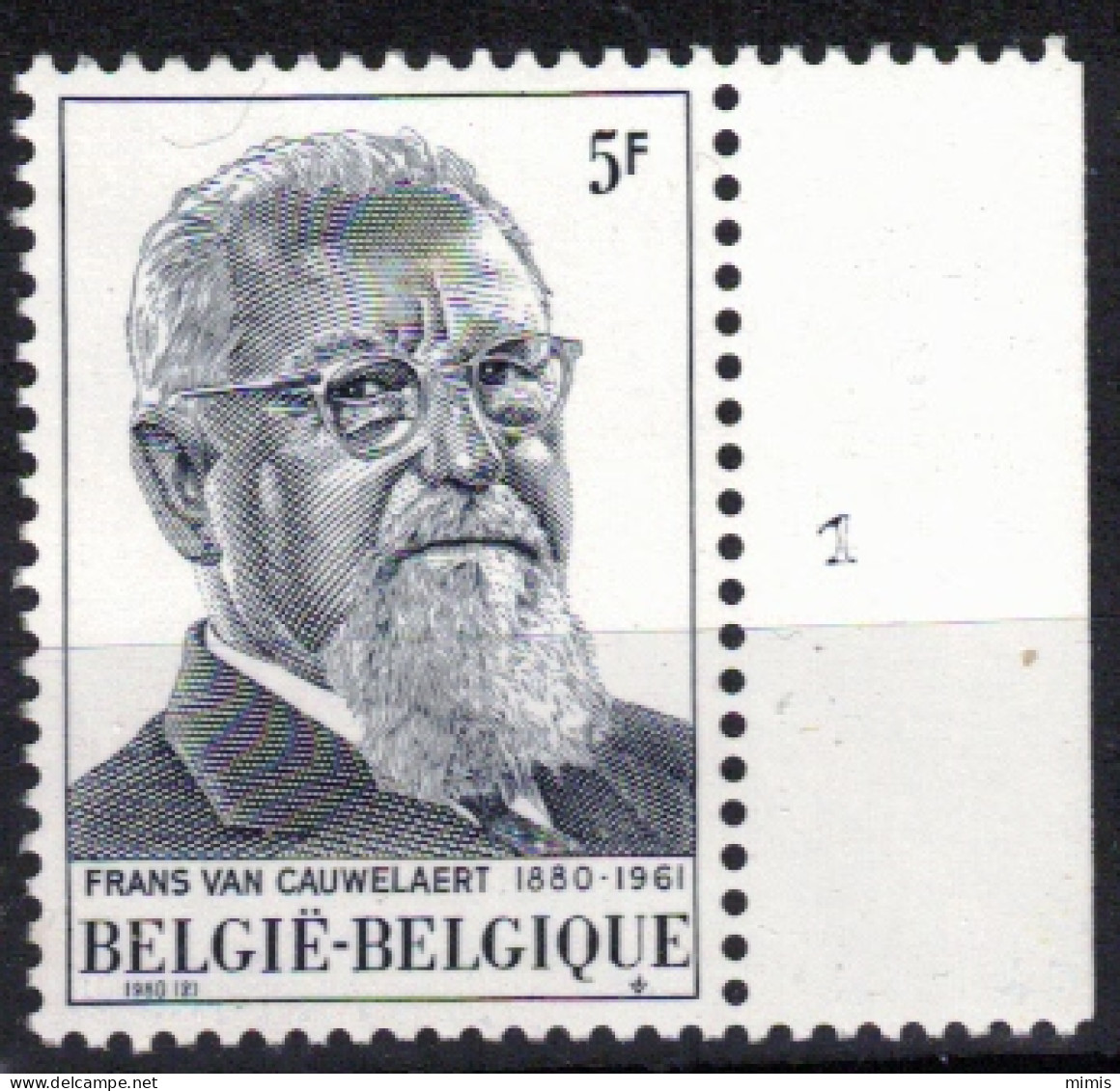 BELGIQUE      Planche N° 1  N° 1965 ** Neuf Sans Charnière - 1971-1980