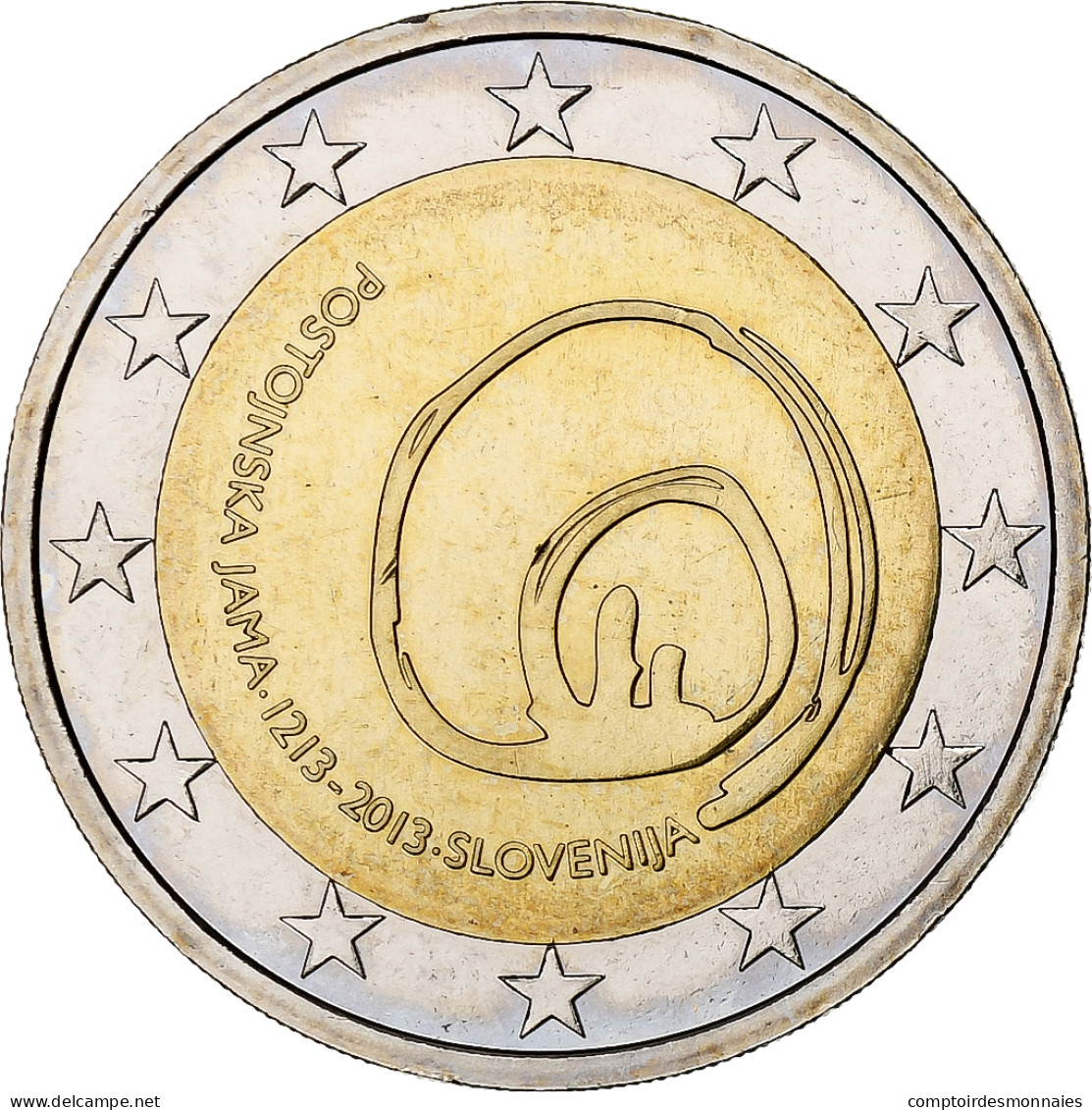 Slovénie, 2 Euro, Postojinska Jama, 2013, SPL, Bimétallique, KM:112 - Slovénie