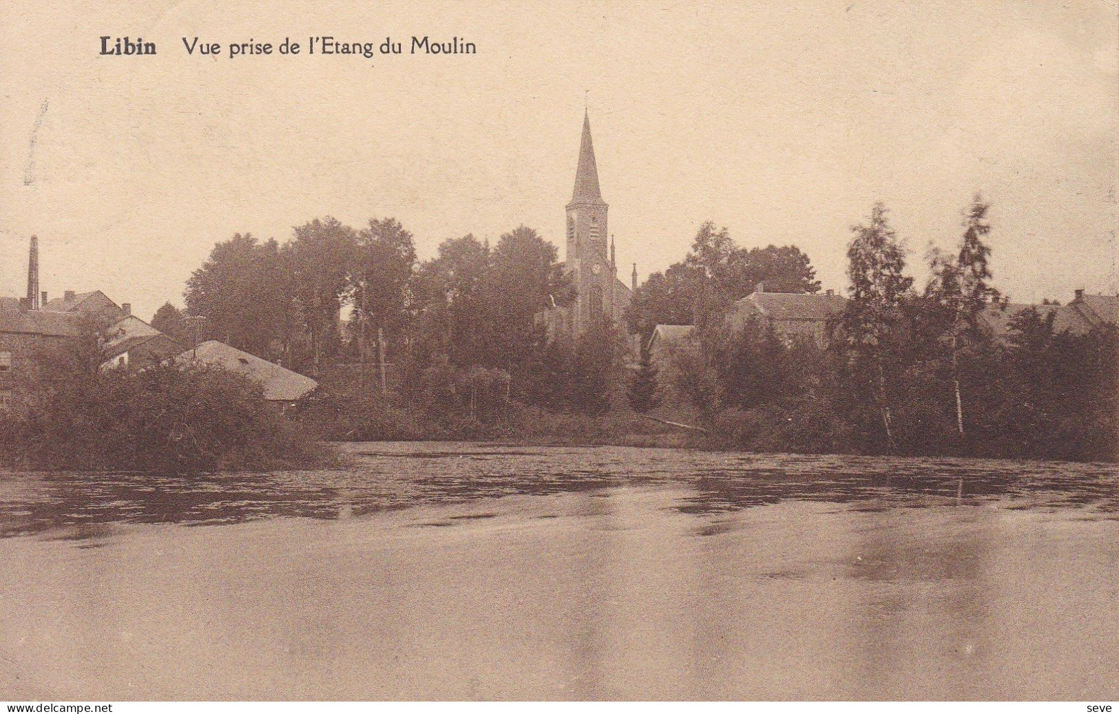 LIBIN  Vue Prise De L'Etang Du Moulin Carte Postée Vers Beauraing - Libin