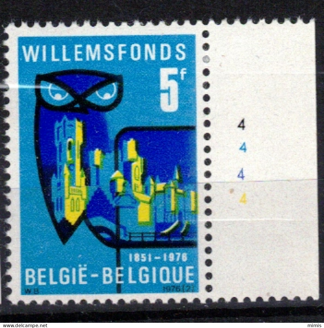 BELGIQUE      Planche N° 4  N° 1796 ** Neuf Sans Charnière - 1971-1980