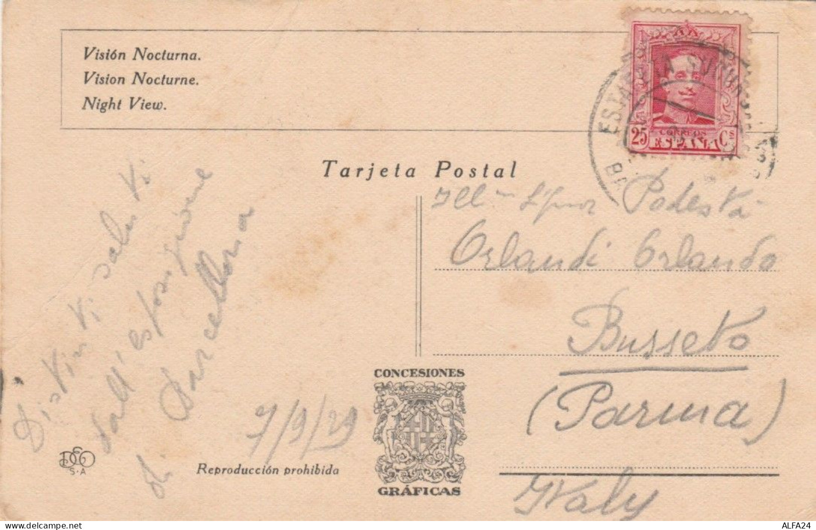 CARTOLINA 1929 SPAGNA EXPOSITION INTERNATIONAL BARCELONA (VX722 - Lettres & Documents