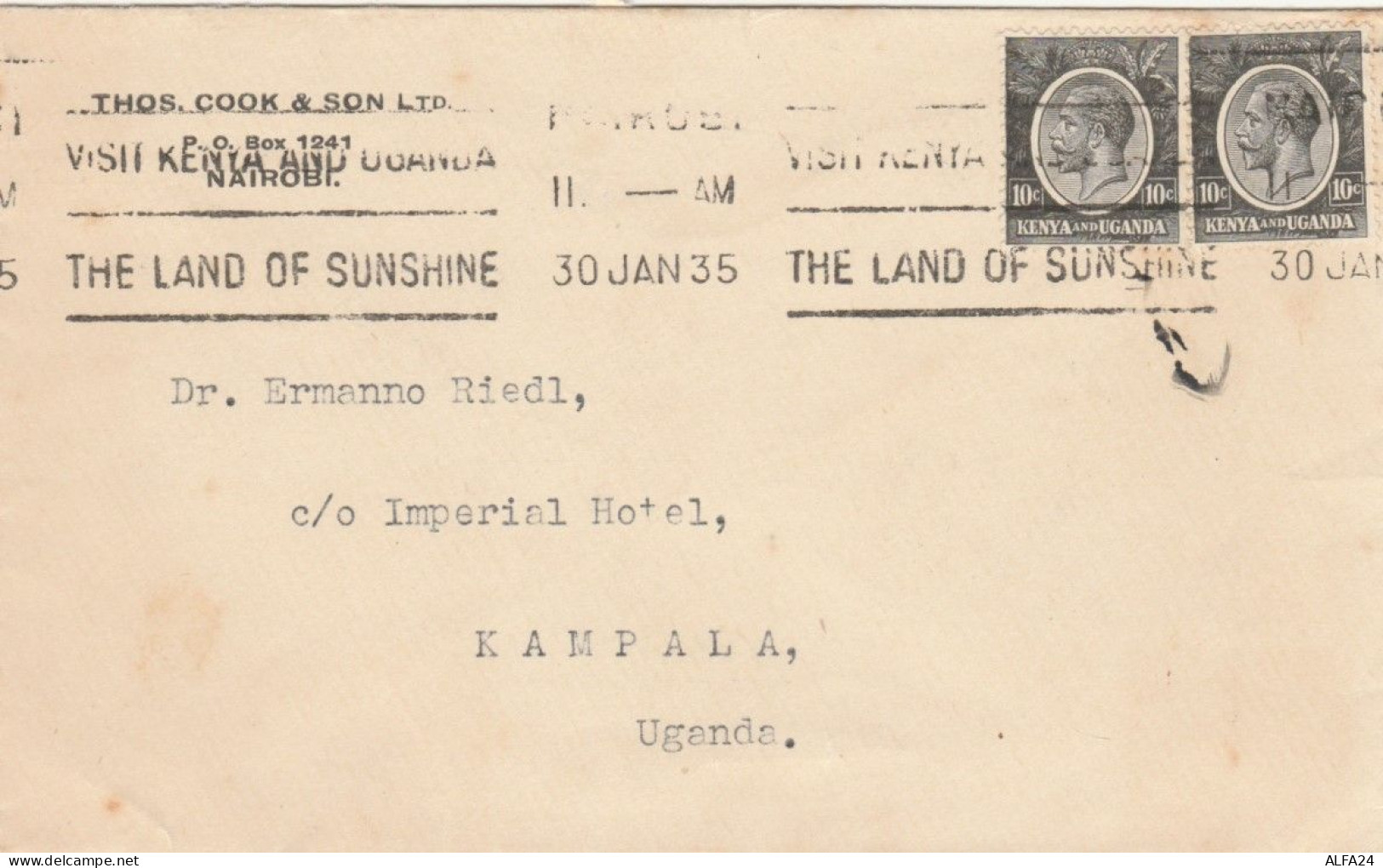 LETTERA 1935 DA NAIROBI DIRETTA KAMPALA UGANDA (VX76 - Kenya & Uganda