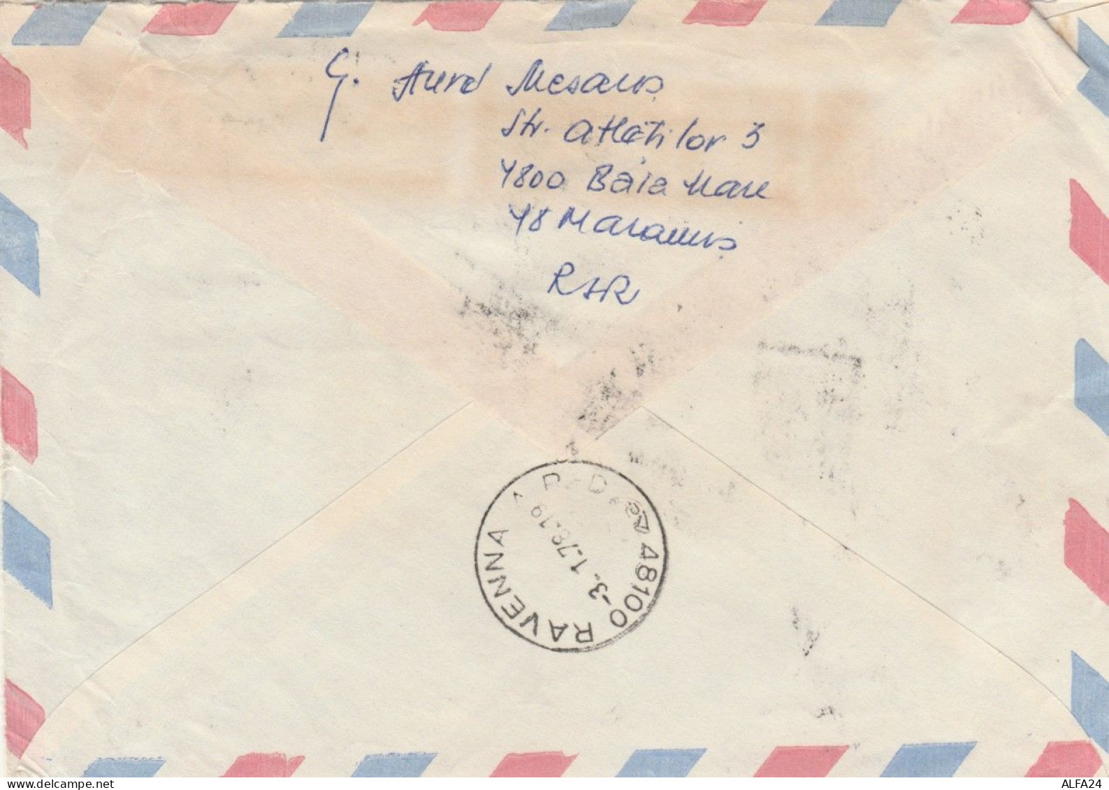 LETTERA 1973 ROMANIA PER ITALIA TIMBRO ARRIVO RAVENNA (VX25 - Cartas & Documentos