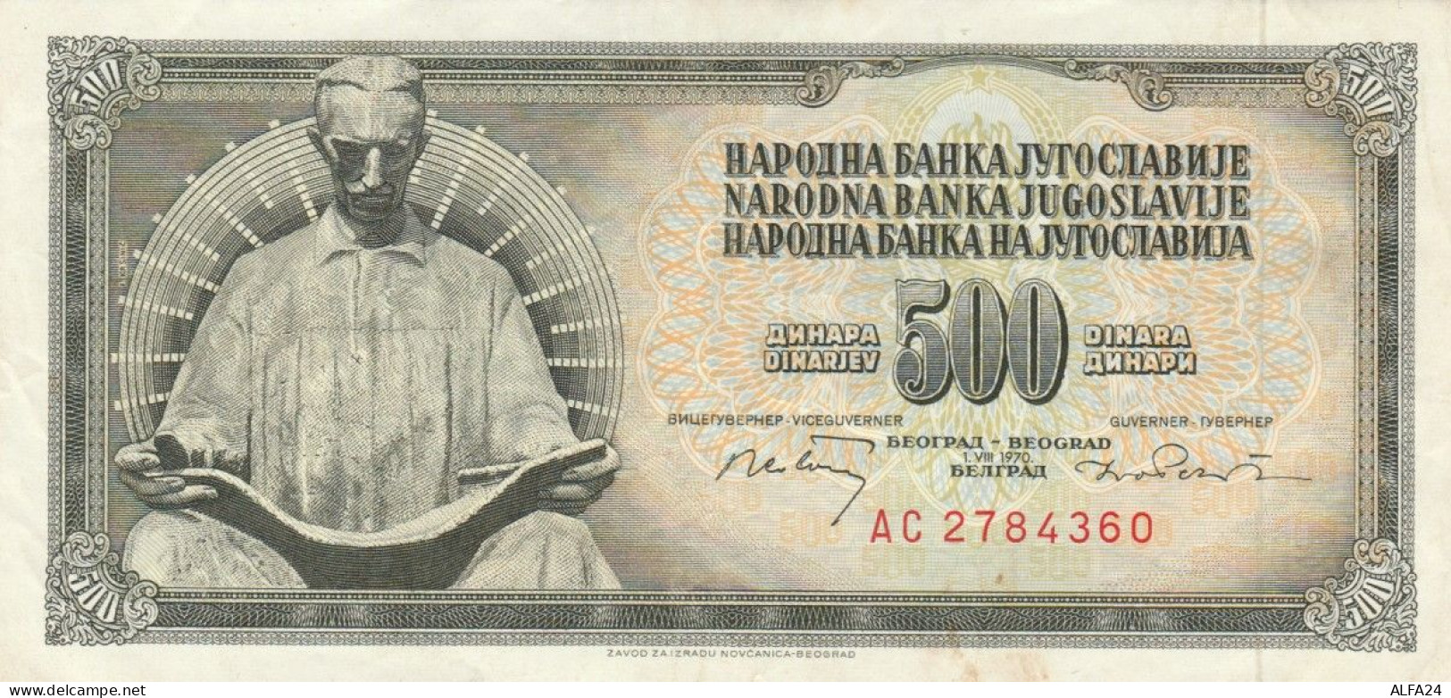 BANCONOTA JUGOSLAVIA 500 VF (VX1560 - Yougoslavie
