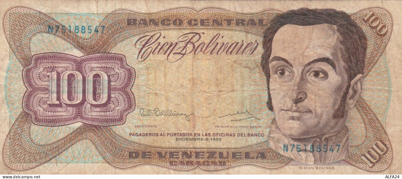 BANCONOTA 100 BOLIVARES VENEZUELA VF (VX1018 - Venezuela