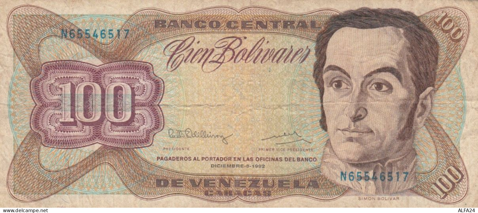 BANCONOTA 100 BOLIVARES VENEZUELA VF (VX1017 - Venezuela