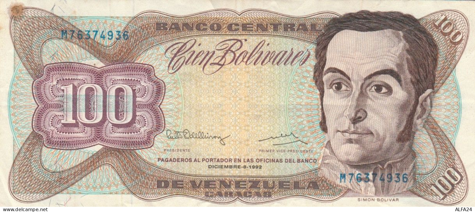 BANCONOTA 100 BOLIVARES VENEZUELA VF (VX1016 - Venezuela