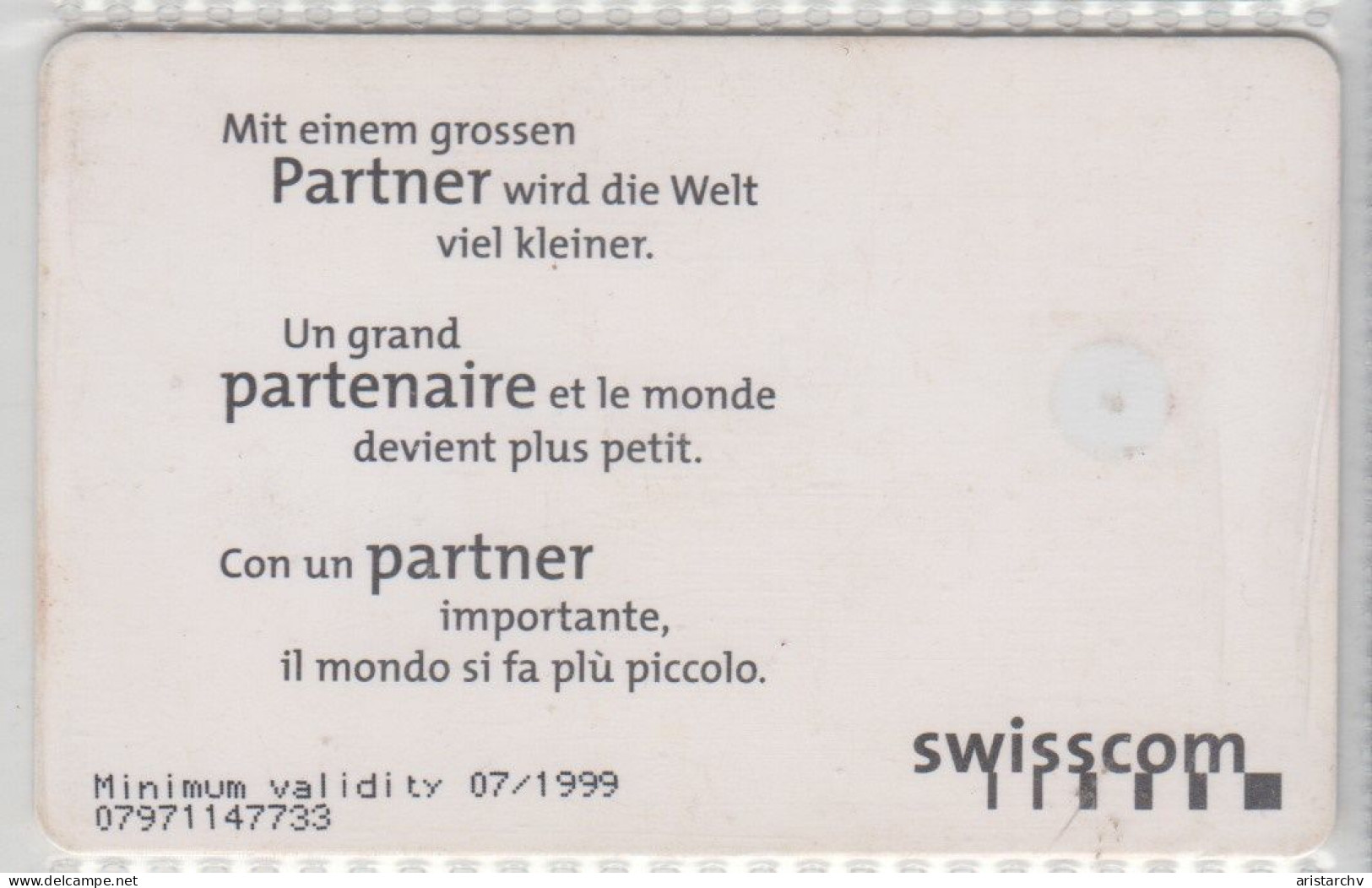 SWITZERLAND 1997 BLUE CARD - Suisse