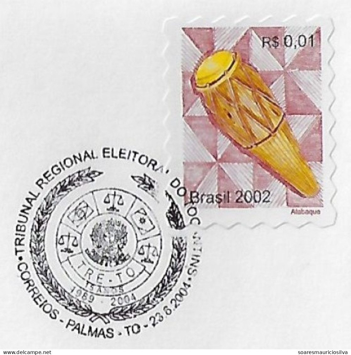 Brazil 2004 Cover Commemorative Cancel 15 Years Of The Tocantins Electoral Court In Palmas - Storia Postale