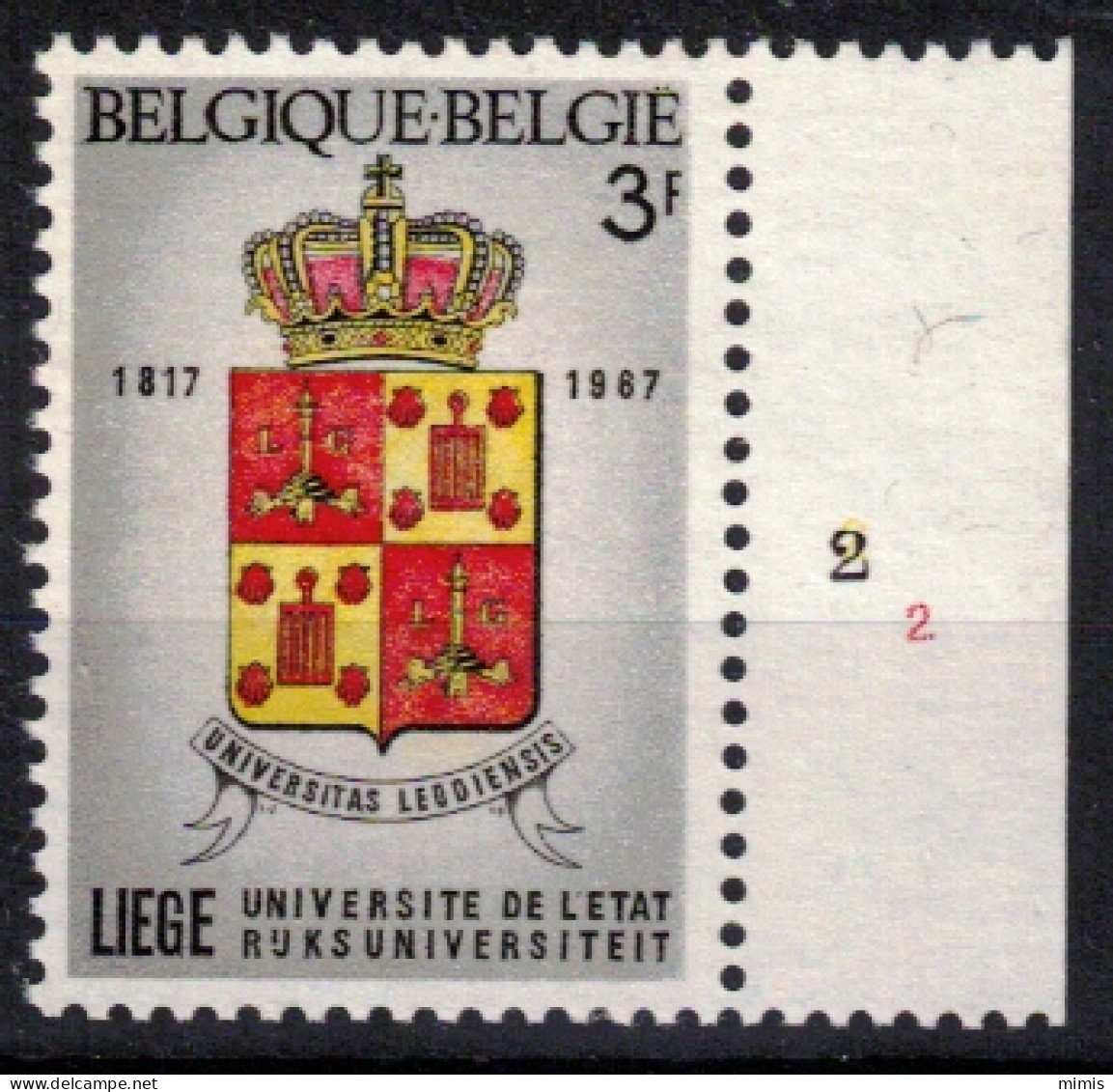 BELGIQUE           Planche N° 2       N° 1433 ** Neuf Sans Charnière - 1961-1970