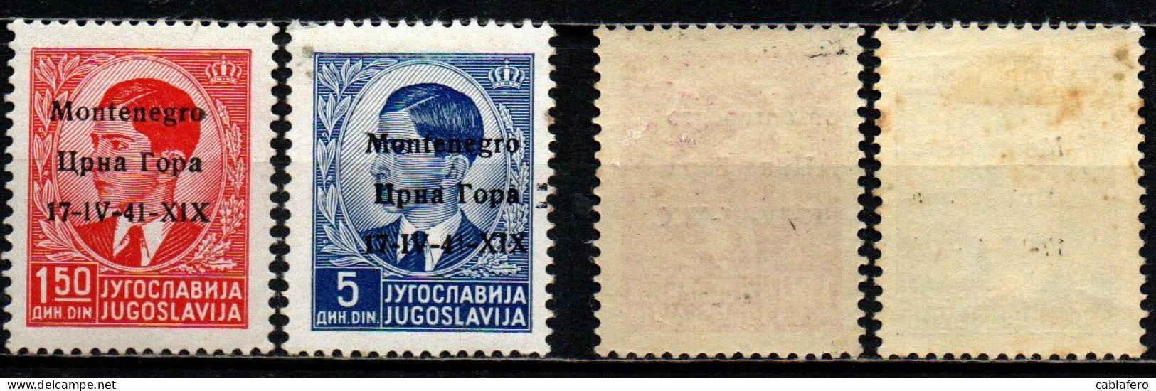 ITALIA - OCCUPAZIONE MONTENEGRO - 1941 - SOVRASTAMPA - MH - Montenegro