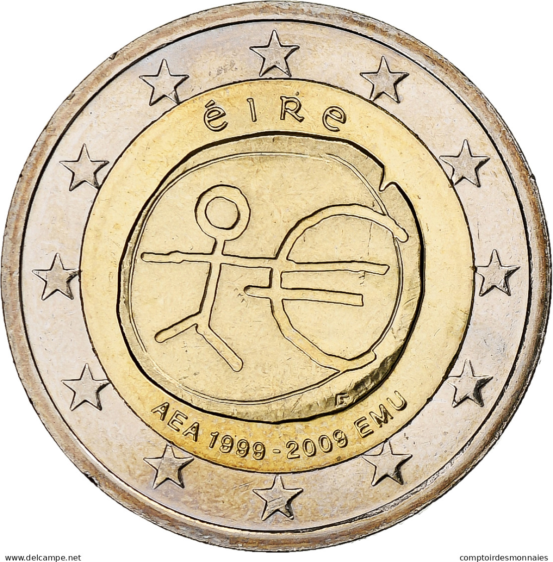 République D'Irlande, 2 Euro, 10 Ans De L'Euro, 2009, Sandyford, SPL - Irland