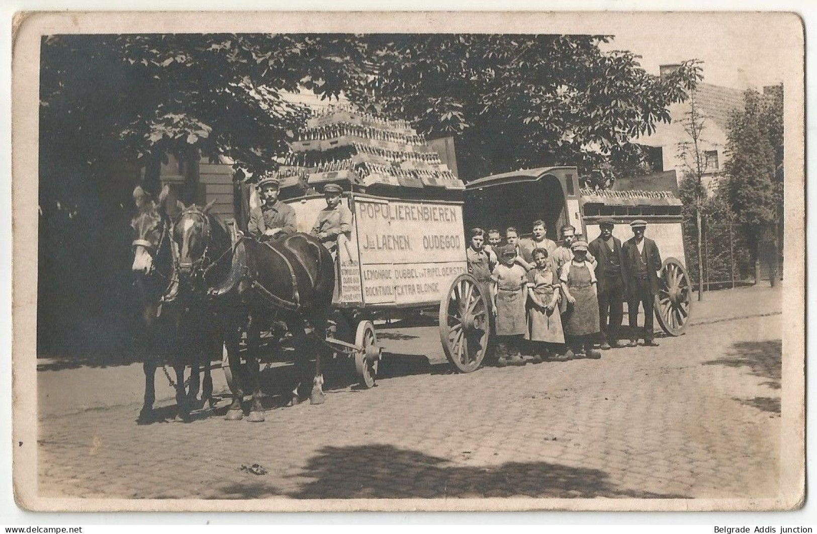 Belgique Belgie Carte Photo Fotokaart Postkaart Populierenbieren Jos Laenen Oude-God Mortsel Bier (2) - Mortsel