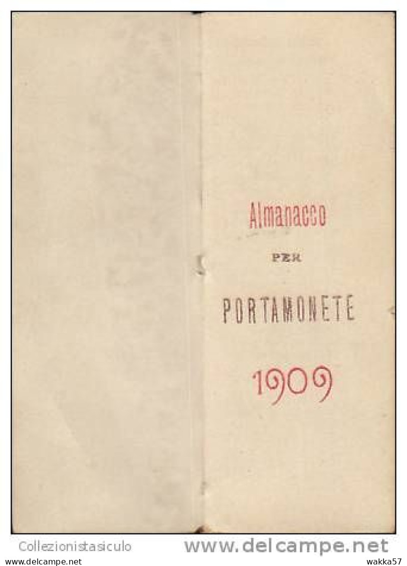 C-0799- Piccolo Mini Calendarietto Da Portamonete No Barbiere 1909 - Petit Format : 1901-20