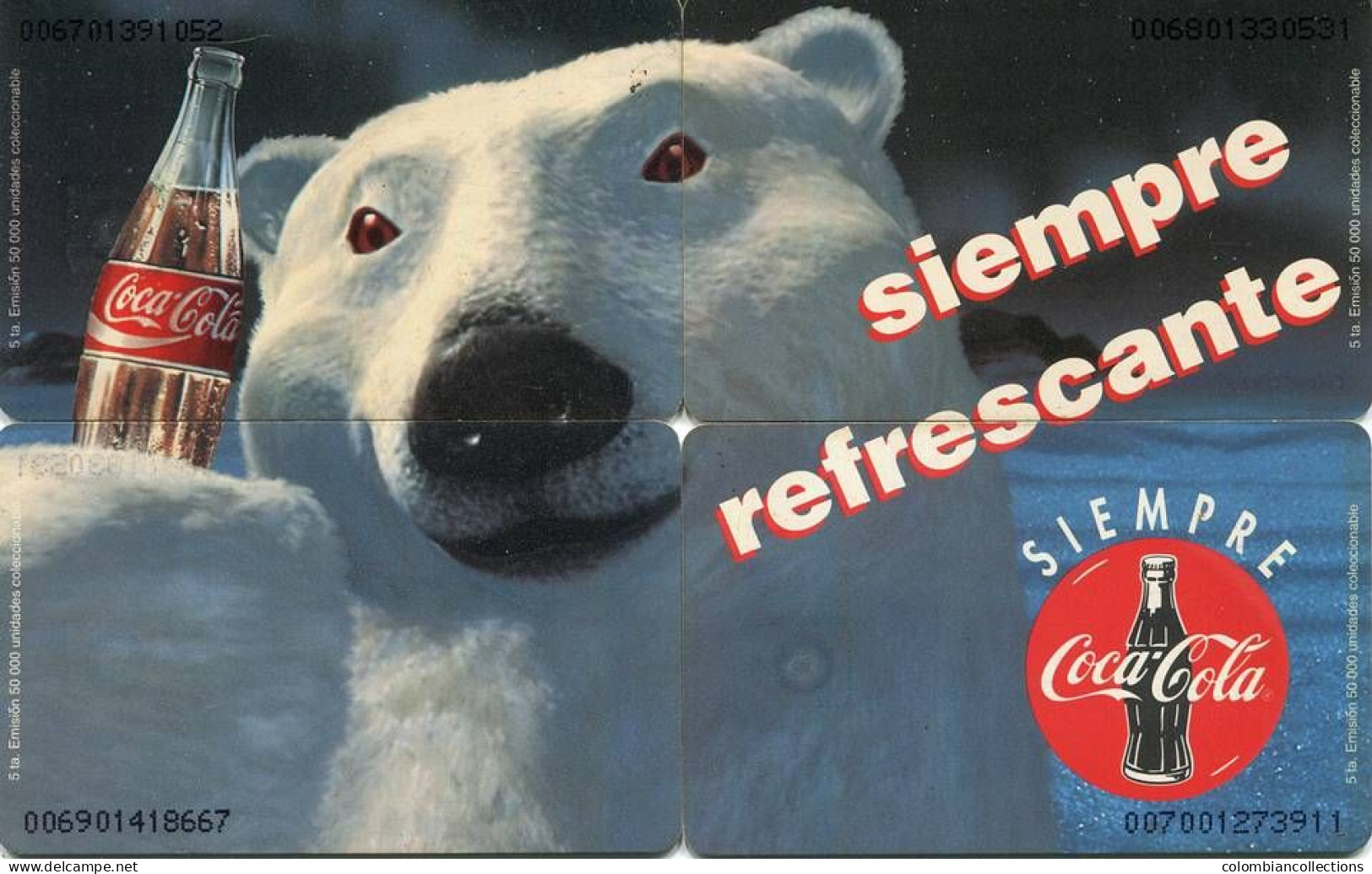 Lote TTE55, Peru, Tarjeta Telefonica, Phone Card, Telepoint, Coca Cola, Puzzle, 4 Tarjetas, Coke, 4 Phone Cards - Perú